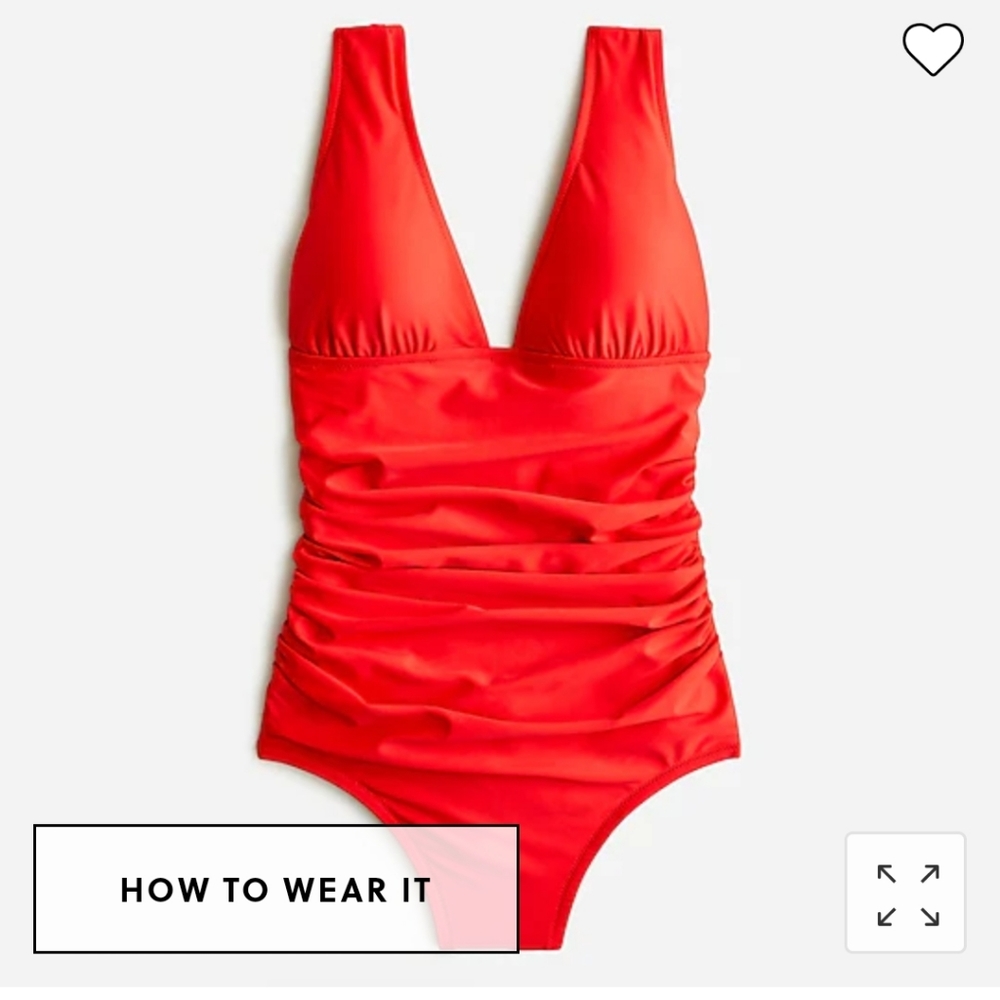 J crew ruched one piece swimsuit. NWT